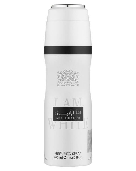 Lattafa Ana Abiyedh I Am White Perfumed Deodorant Spray Lattafa Ana Abiyedh I Am White Perfumed Deodorant Spray